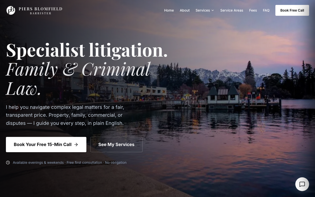 Blomfield Legal website
