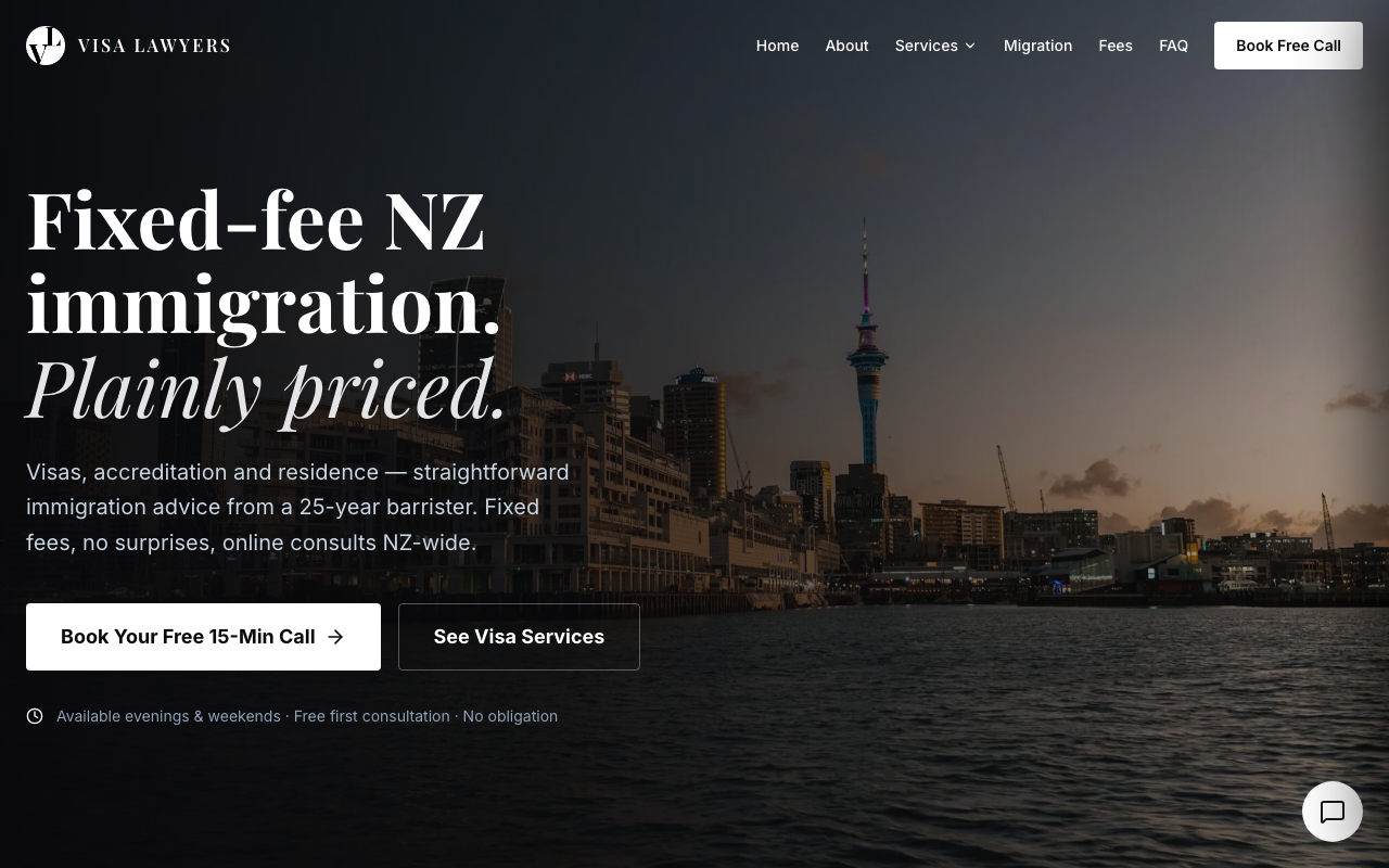 Visa Lawyer website
